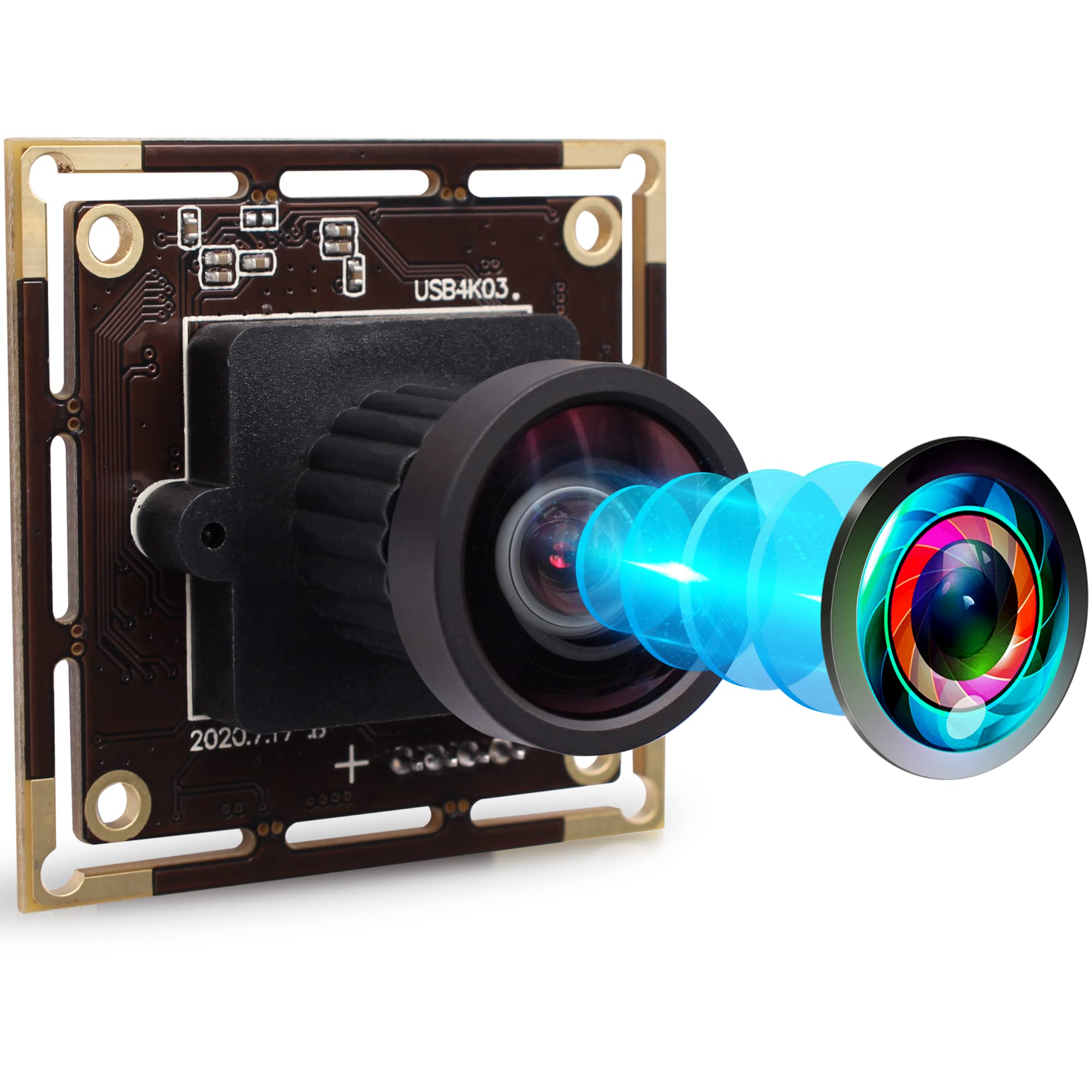 ELP 4K USB Webcam with CMOS IMX415 Micro 110 Degree USB Camera Module Plug and Play for Windows Linux Mac Android Distortion-Free Lens,
ELP 4K USB Webcam with CMOS IMX415 Micro 110 Degree USB Camera Module Plug and Play for Windows Linux Mac Android Distortion-Free Lens,