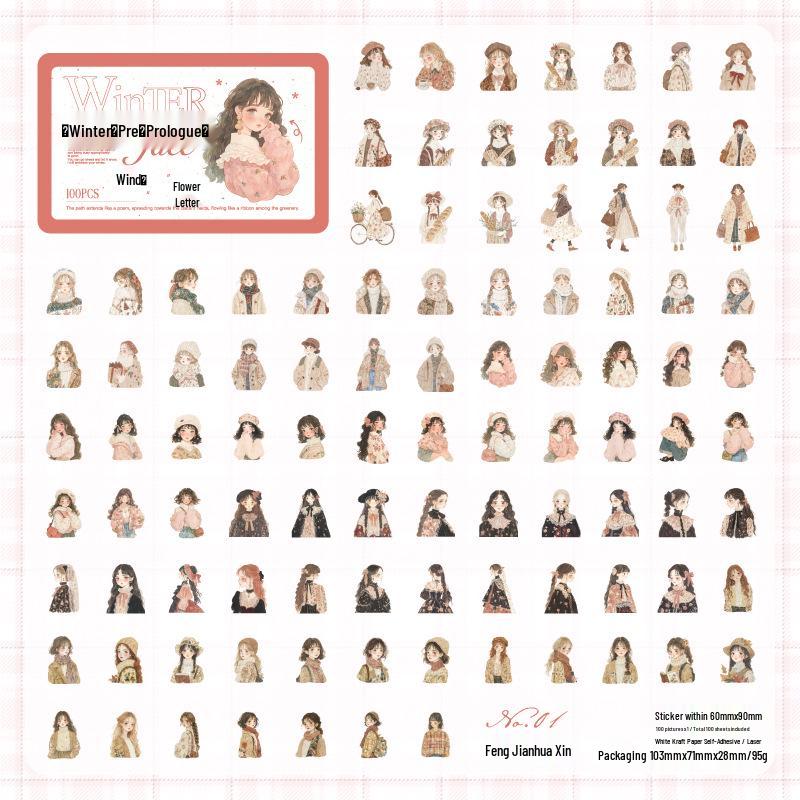 Twilight Laser Character Tin Box Stickers - Winter Prelude Series, 100 Sheets for Journals & Collages, Large Capacity
Twilight Laser Character Tin Box Stickers - Winter Prelude Series, 100 Sheets for Journals & Collages, Large Capacity
