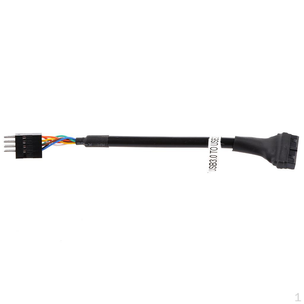 USB3.0 20Pin Header Male to USB2.0 9Pin Female Adapter for Motherboard Cable
USB3.0 20Pin Header Male to USB2.0 9Pin Female Adapter for Motherboard Cable