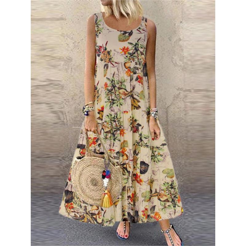 Floral Sleeveless Loose Long Boho Casual Dress Women Summer Fashion O Neck Elegant Office Holiday Beach Party Dresses Robe Femme XL
Floral Sleeveless Loose Long Boho Casual Dress Women Summer Fashion O Neck Elegant Office Holiday Beach Party Dresses Robe Femme XL