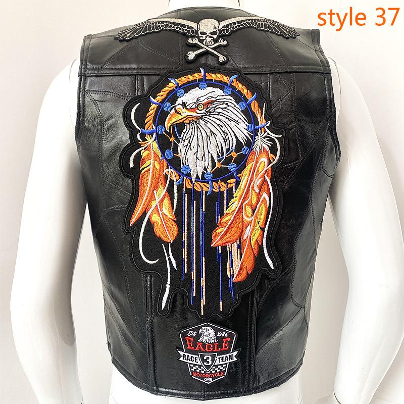 Європейський мотоциклетний жилет Harley Шкіряний жилет Чоловіча шкіряна куртка через плече Bio Green Magic Embroidery Badge Design XXL
Європейський мотоциклетний жилет Harley Шкіряний жилет Чоловіча шкіряна куртка через плече Bio Green Magic Embroidery Badge Design XXL