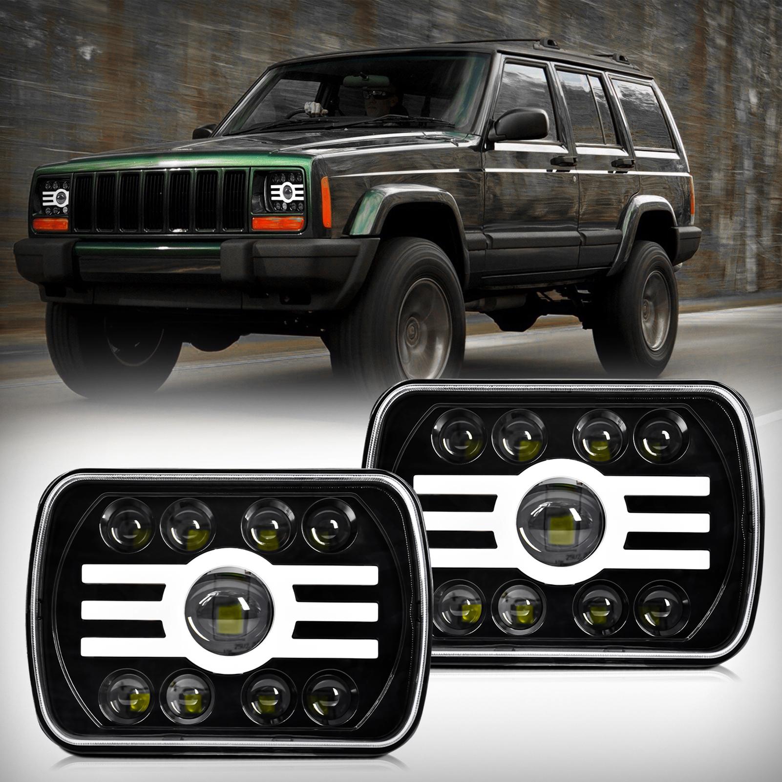 2 шт. 7-дюймовые светодиодные фары, 5x7 7x6 Прямоугольные светодиодные фары с дальним/ближним светом, ДХО, указателем поворота, замена для
2 шт. 7-дюймовые светодиодные фары, 5x7 7x6 Прямоугольные светодиодные фары с дальним/ближним светом, ДХО, указателем поворота, замена для