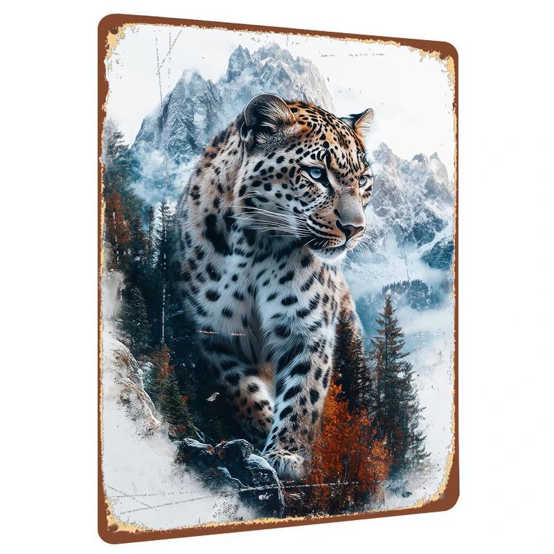 Snow Leopard Mountain Metal Wall Art Modern Animal Landscape Decor for Living Room Office Home Decoration 20x30cm(7.8x11.8inch)
Snow Leopard Mountain Metal Wall Art Modern Animal Landscape Decor for Living Room Office Home Decoration 20x30cm(7.8x11.8inch)