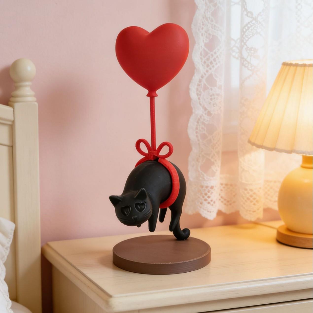 Creative Floating Black Cat Heart Balloon Table Decoration 3D Printed Healing Home Decoration Valentine s Day Gift
Creative Floating Black Cat Heart Balloon Table Decoration 3D Printed Healing Home Decoration Valentine s Day Gift