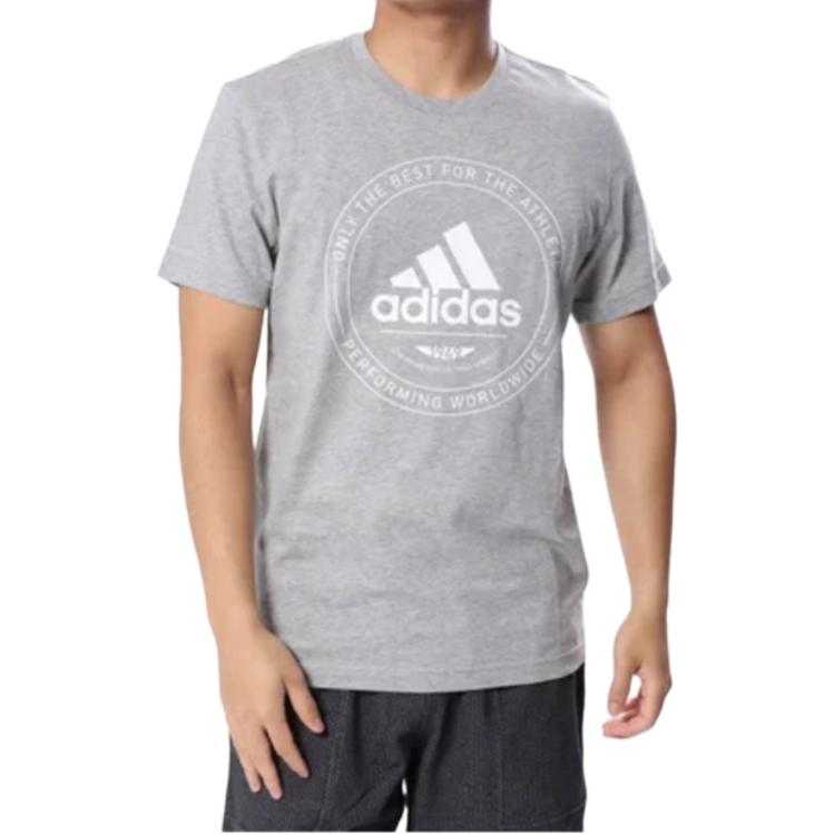 Adidas Графическая эмблема, удобная и универсальная футболка с круглым вырезом и коротким рукавом, мужские топы, серые CV4518 L
Adidas Графическая эмблема, удобная и универсальная футболка с круглым вырезом и коротким рукавом, мужские топы, серые CV4518 L