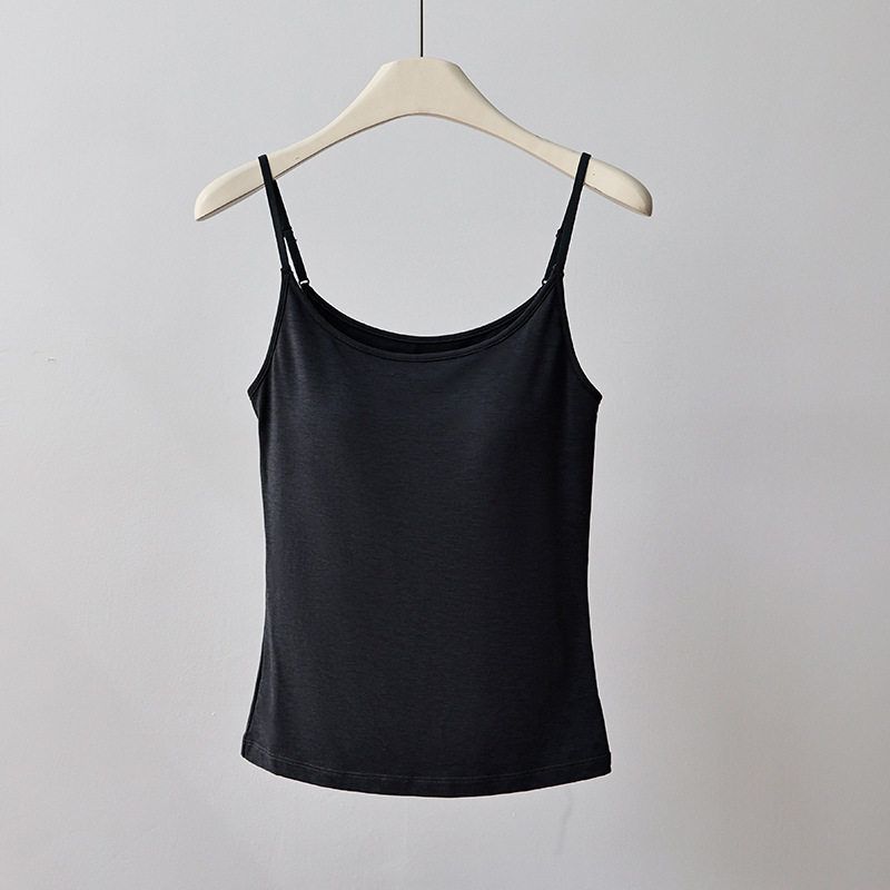 Spring and Summer New Style Wide-Strap Camisole for Women with Built-In Chest Pads to Cover Side Breasts, Slim Fit and Flattering Carbon Gray (Thin Shoulder Strap) M (40-50kg)
Spring and Summer New Style Wide-Strap Camisole for Women with Built-In Chest Pads to Cover Side Breasts, Slim Fit and Flattering Carbon Gray (Thin Shoulder Strap) M (40-50kg)