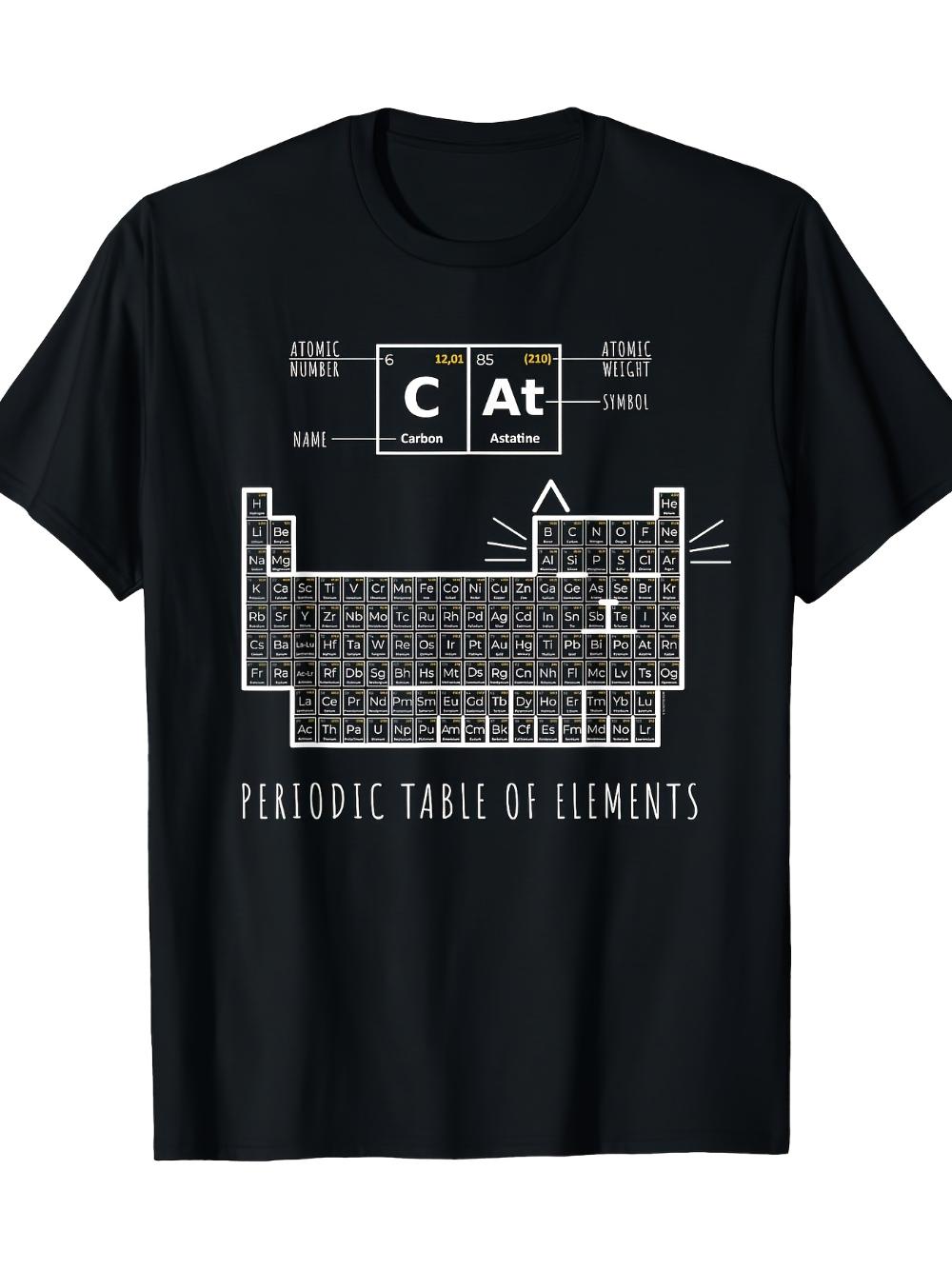 The Chemistry Cat Periodic Table of Elements T-Shirt Graphic Short Sleeve Men s T-shirts for Summer Unisex All-Season 5XL різнокольоровий
The Chemistry Cat Periodic Table of Elements T-Shirt Graphic Short Sleeve Men s T-shirts for Summer Unisex All-Season 5XL різнокольоровий