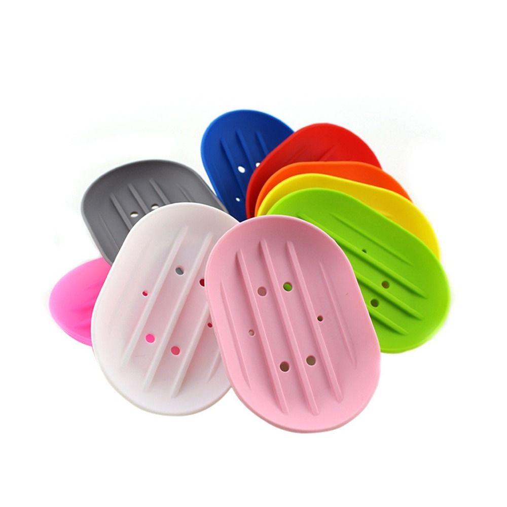 Anti-rust Oval Soap Drain Rack Candy Color Soap Holder Silicone Flexible Soap Dish Kitchen
Anti-rust Oval Soap Drain Rack Candy Color Soap Holder Silicone Flexible Soap Dish Kitchen