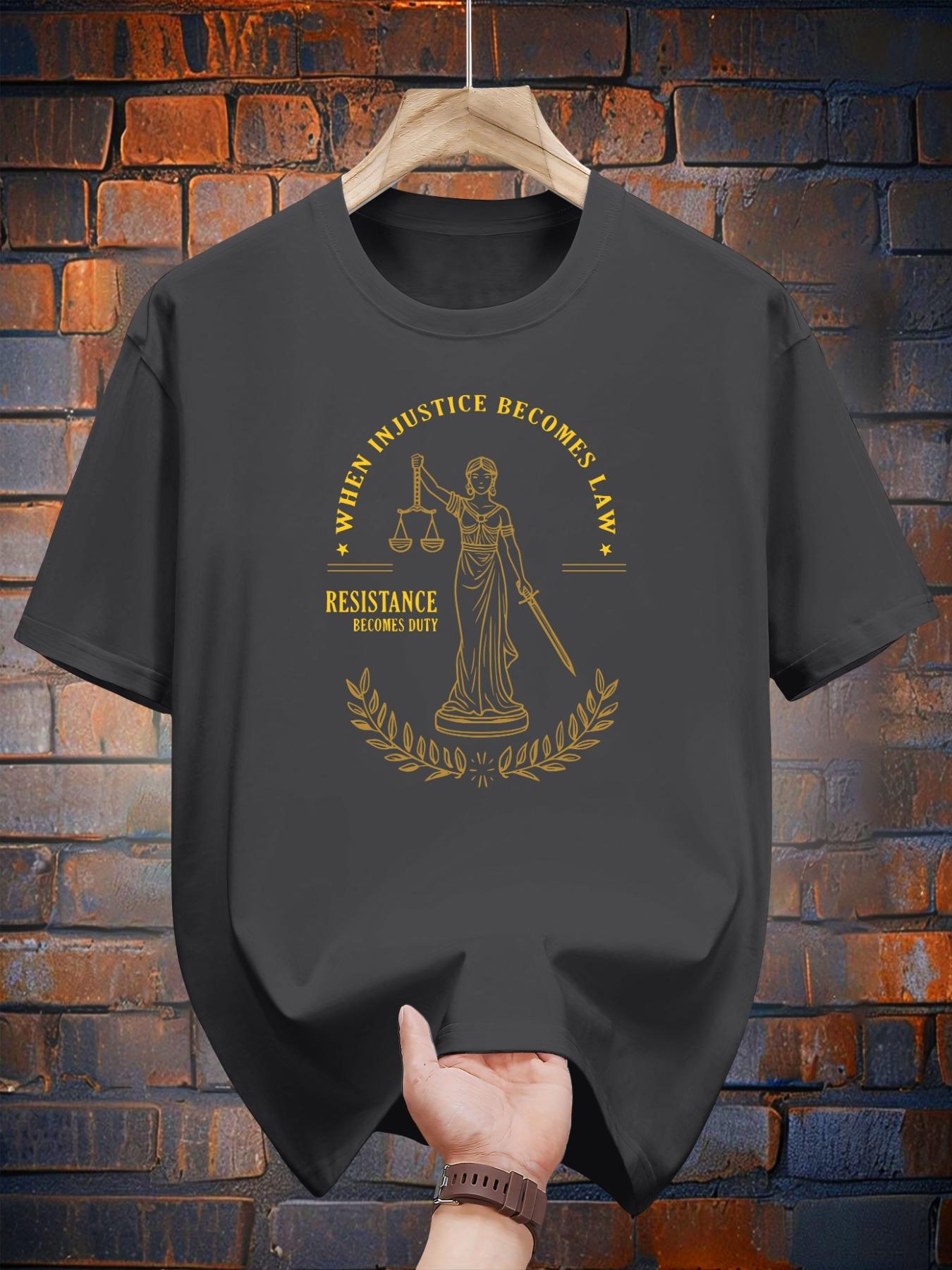 200g 100% Cotton Graphic Print T-shirt - Black Casual Short Sleeve Round Neck Summer Tee with Justice Resists Resistance Design XXXXL
200g 100% Cotton Graphic Print T-shirt - Black Casual Short Sleeve Round Neck Summer Tee with Justice Resists Resistance Design XXXXL