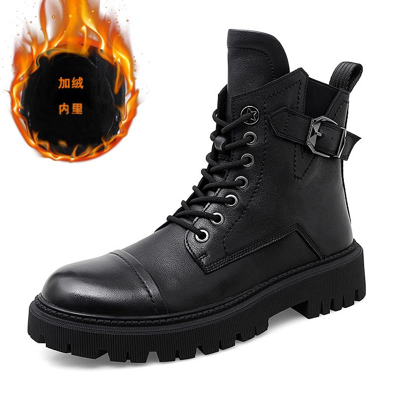 Зимние ботинки из натуральной кожи, черные теплые ботинки на толстой подошве с плюшевой платформой, универсальные мужские модные повседневные мужские моторизованные ботинки 44
Зимние ботинки из натуральной кожи, черные теплые ботинки на толстой подошве с плюшевой платформой, универсальные мужские модные повседневные мужские моторизованные ботинки 44