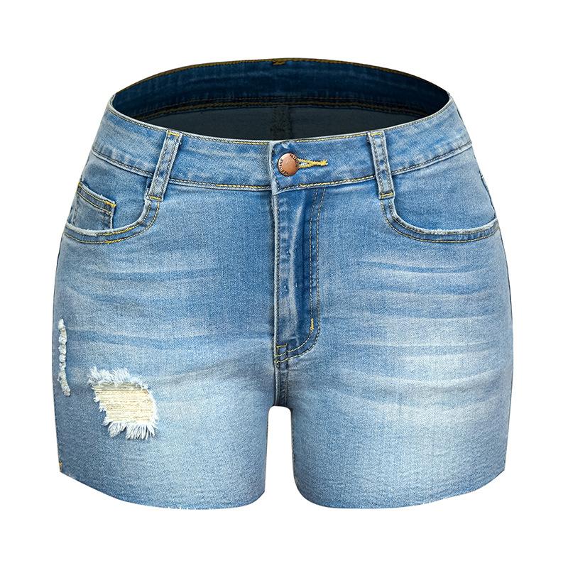Повседневные узкие женские джинсовые шорты с рваными краями S синий
Повседневные узкие женские джинсовые шорты с рваными краями S синий