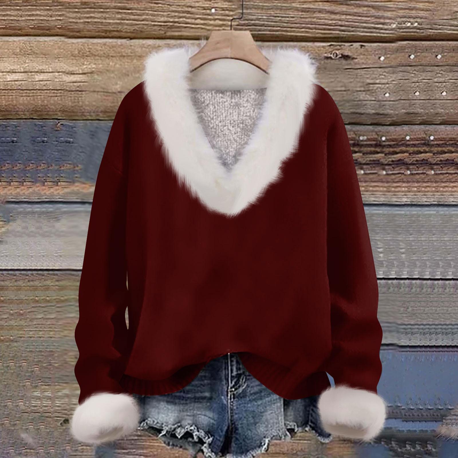 Женская мода повседневный однотонный длинный рукав V-образный вырез пуловер для волос топ XL винный
Женская мода повседневный однотонный длинный рукав V-образный вырез пуловер для волос топ XL винный