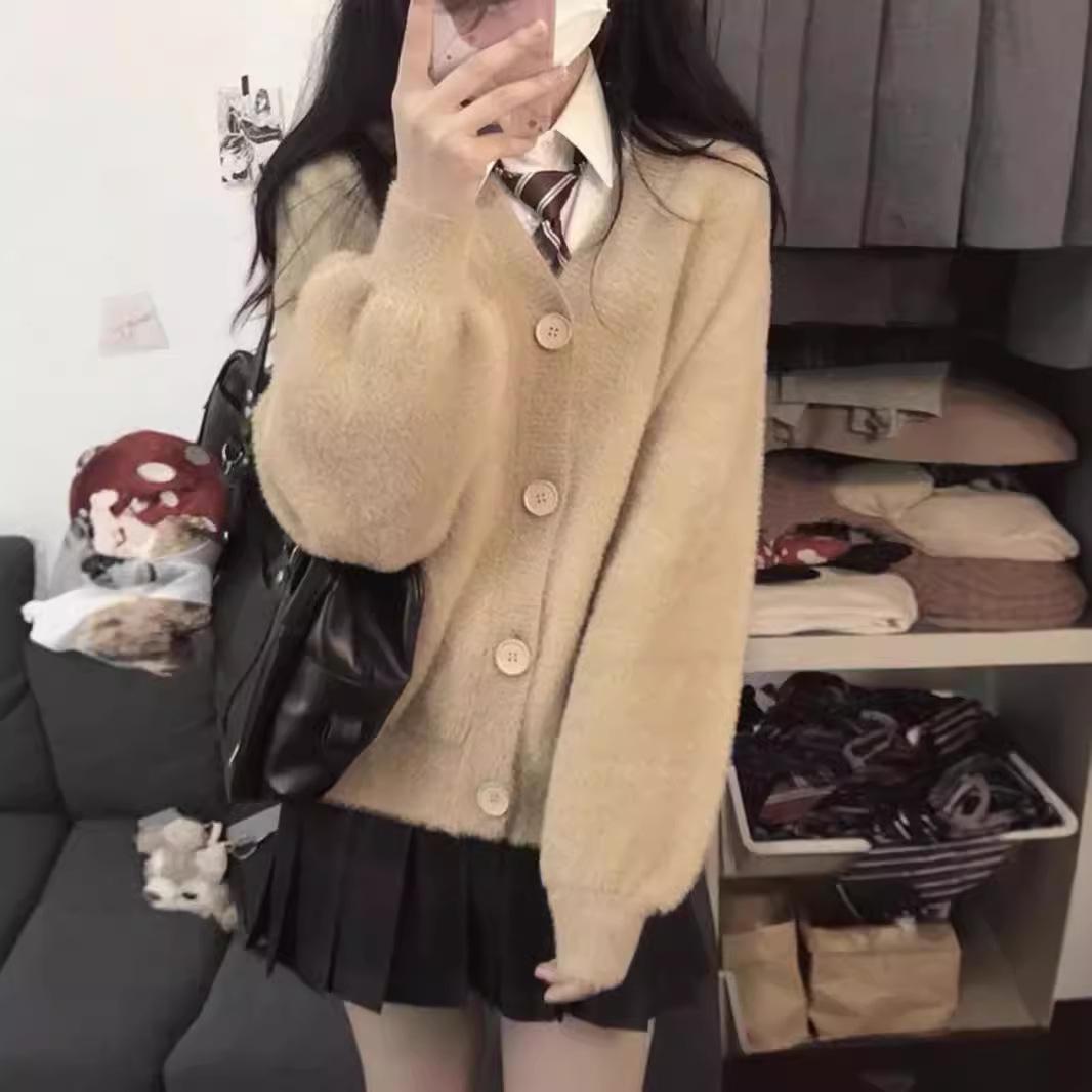 Преппи Пушистый Кардиган Свитер для Женщин - Осень/Зима, Теплая Вязаная Верхняя Одежда с Длинным Рукавом. One size хаки
Преппи Пушистый Кардиган Свитер для Женщин - Осень/Зима, Теплая Вязаная Верхняя Одежда с Длинным Рукавом. One size хаки