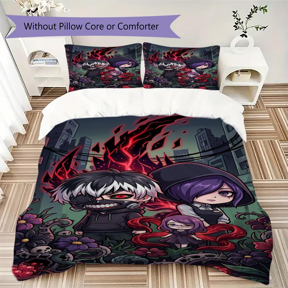 Tokyo Ghoul anime Pattern Bedding,Quilt Set Quilt Cover Pillowcase Home Birthday Gift (1 * duvet cover + 2 * pillowcase, without core) 135x200cm
Tokyo Ghoul anime Pattern Bedding,Quilt Set Quilt Cover Pillowcase Home Birthday Gift (1 * duvet cover + 2 * pillowcase, without core) 135x200cm