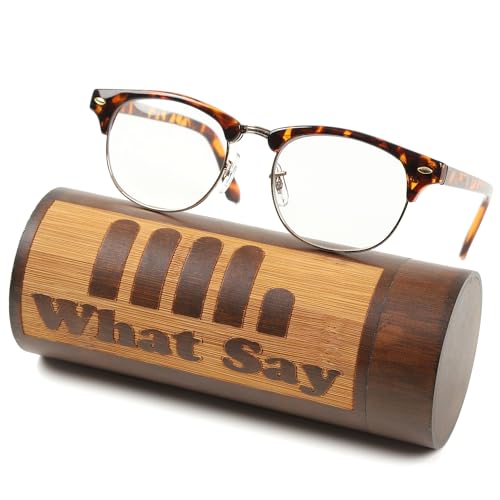 What Say CLASSIC OUTDOOR UV400 Polarized Lens Half Frame Colored Lens Sunglasses Clear Lens Fashion Glasses (Clear/Demi-Gold)
What Say CLASSIC OUTDOOR UV400 Polarized Lens Half Frame Colored Lens Sunglasses Clear Lens Fashion Glasses (Clear/Demi-Gold)