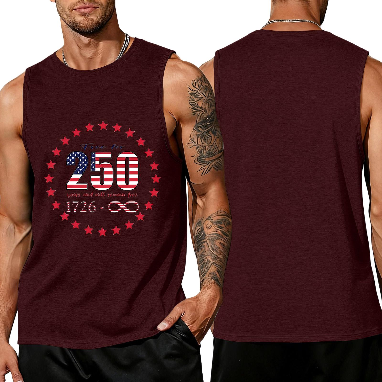 Men s Loose Fit Casual Summer Sleeveless Tank Top with Flag Print Suitable for Daily Wear and Outdoor Activities M винный
Men s Loose Fit Casual Summer Sleeveless Tank Top with Flag Print Suitable for Daily Wear and Outdoor Activities M винный
