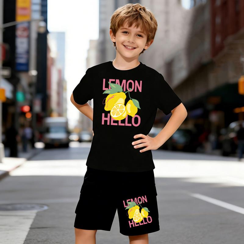 Boys 2 Piece LEMON HELLO Print Outfit, Short Sleeve T-Shirt and Shorts Set for Kids Age 5-14,Black and White Sporty Casual Summer Clothes 5-6 Years чёрный
Boys 2 Piece LEMON HELLO Print Outfit, Short Sleeve T-Shirt and Shorts Set for Kids Age 5-14,Black and White Sporty Casual Summer Clothes 5-6 Years чёрный