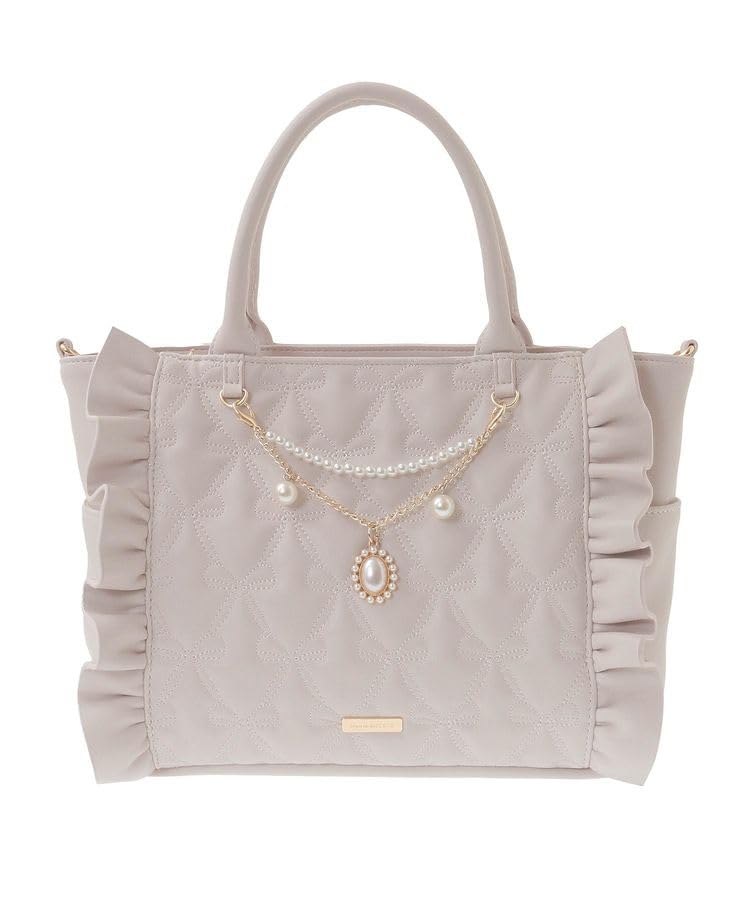 Maison de Fleur Light Pink Quilted Ribbon Tote Bag with Charm Women s
Maison de Fleur Light Pink Quilted Ribbon Tote Bag with Charm Women s