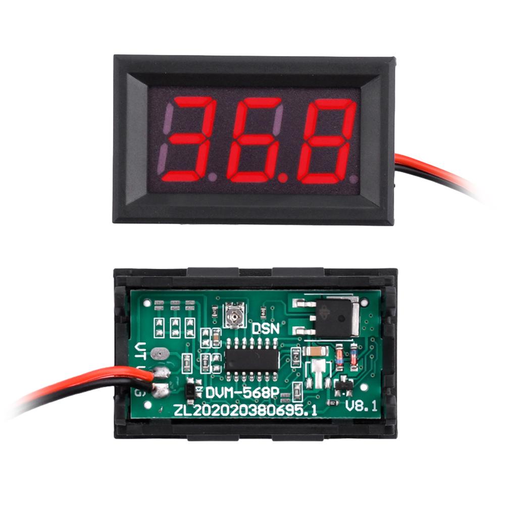 DC 5-120V 2-wire 3-digit Voltmeter 0.56 inch LED Voltage Detector Electrician Measuring Tools
DC 5-120V 2-wire 3-digit Voltmeter 0.56 inch LED Voltage Detector Electrician Measuring Tools