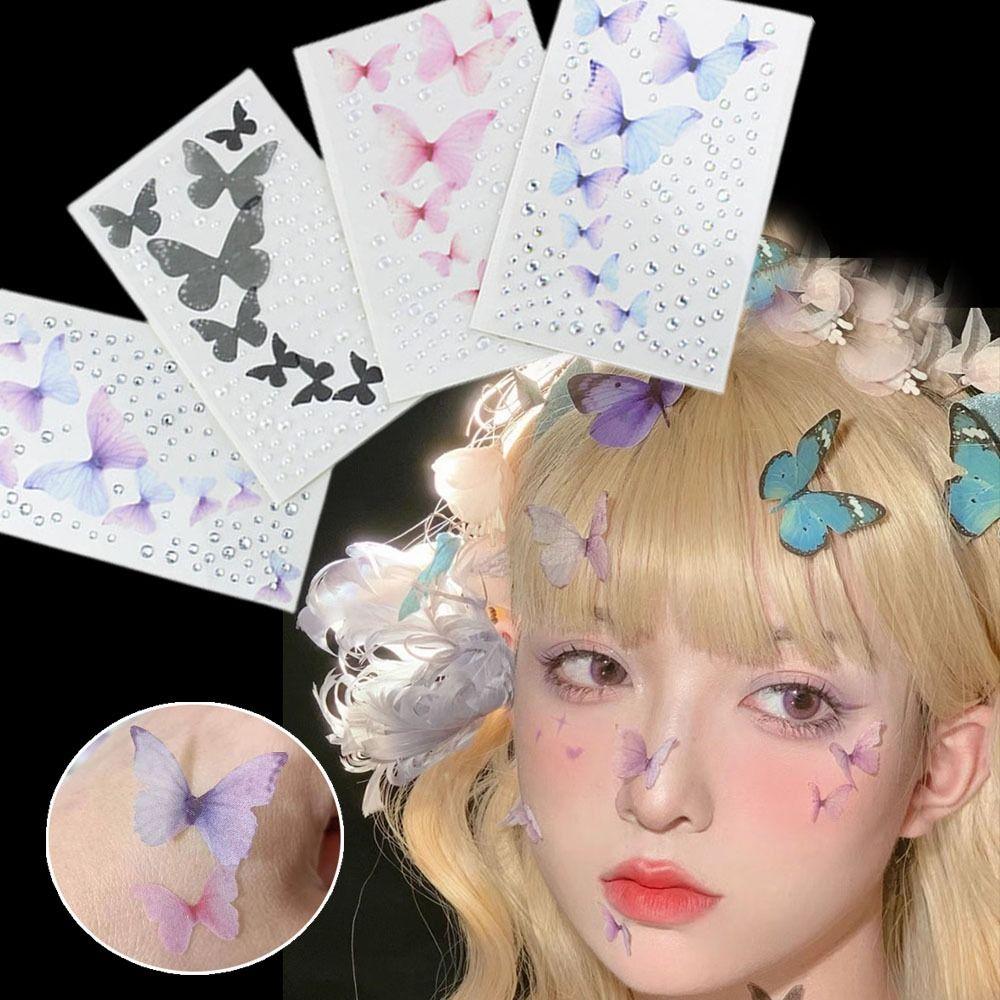 Muslin Makeup Accessories Ultrathin Temporary Tattoos With Face Jewels DIY Butterfly Sticker Women
Muslin Makeup Accessories Ultrathin Temporary Tattoos With Face Jewels DIY Butterfly Sticker Women