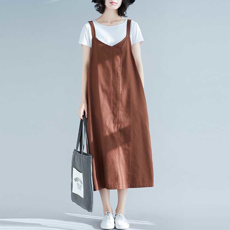 Women s Korean Style Cotton Linen Sling Dress - Spring/Summer 2026, Plus Size, Casual, Mid-Length, Sleeveless L (Recommended 85-135 jin)
Women s Korean Style Cotton Linen Sling Dress - Spring/Summer 2026, Plus Size, Casual, Mid-Length, Sleeveless L (Recommended 85-135 jin)