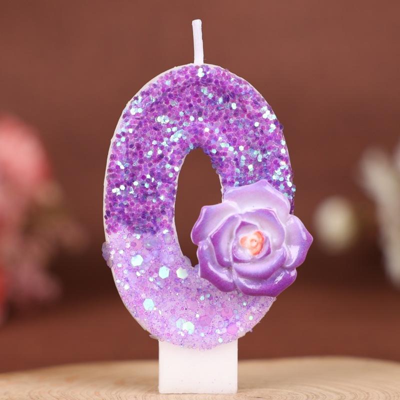 Purple Flower Number Birthday Candle Cake Decoration Party Handmade Number Candle 0-9 0
Purple Flower Number Birthday Candle Cake Decoration Party Handmade Number Candle 0-9 0