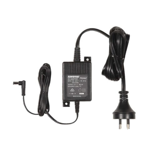 Shure PS24J In-Line Power Supply for Wireless Receivers (SVX, PGX, SLX, BLX, GLXD6 Series)
Shure PS24J In-Line Power Supply for Wireless Receivers (SVX, PGX, SLX, BLX, GLXD6 Series)