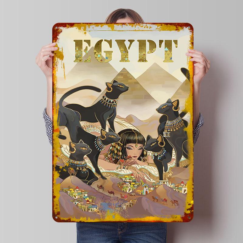 Egyptian Queen With Cats Tinplate Poster Customized Wall Art Vintage Retro Metal Signs for Home Decor Living Room Wand Deko Men 20x30cm(7.8x11.8inch)
Egyptian Queen With Cats Tinplate Poster Customized Wall Art Vintage Retro Metal Signs for Home Decor Living Room Wand Deko Men 20x30cm(7.8x11.8inch)