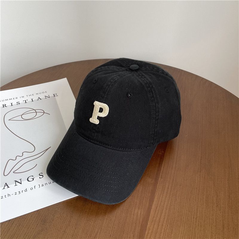 2025 Autumn New High end Washed Small Letter P Standard Baseball Cap Retro Brim Hat Men and Women Sunshade Cross-Border out Black One size
2025 Autumn New High end Washed Small Letter P Standard Baseball Cap Retro Brim Hat Men and Women Sunshade Cross-Border out Black One size