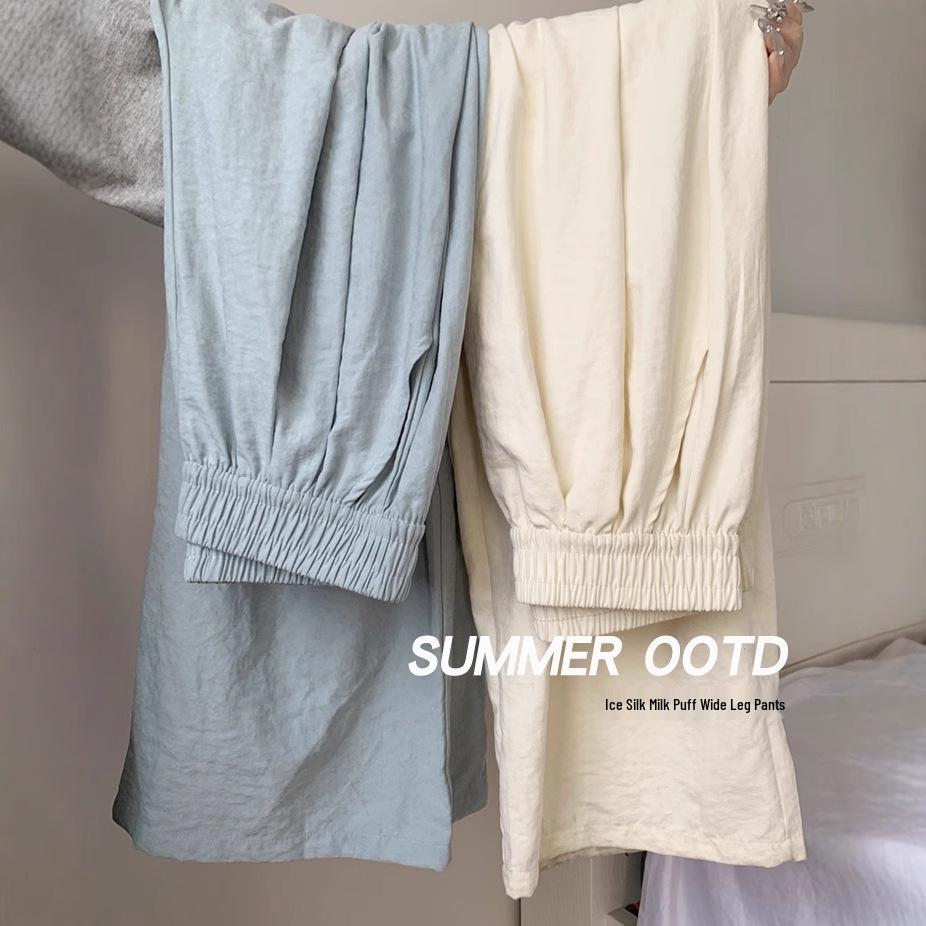 2025 Summer Women s High Waist Ice Silk Straight Leg Pants: Drapey, Floor-Length, and Wide Leg Design L (52-57 kg)
2025 Summer Women s High Waist Ice Silk Straight Leg Pants: Drapey, Floor-Length, and Wide Leg Design L (52-57 kg)