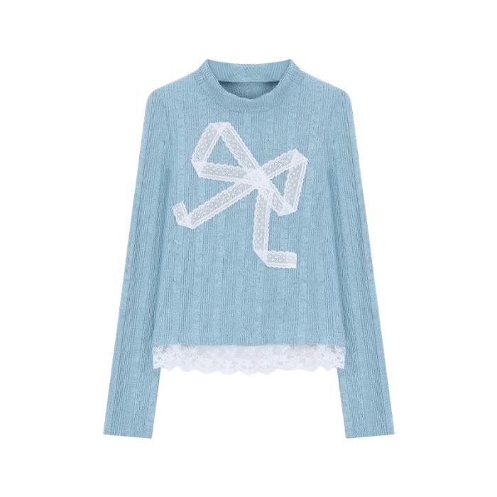 Women s Blue Lace Bow Knit Top & Plaid Skirt Two-Piece Set for Spring/Autumn XL
Women s Blue Lace Bow Knit Top & Plaid Skirt Two-Piece Set for Spring/Autumn XL