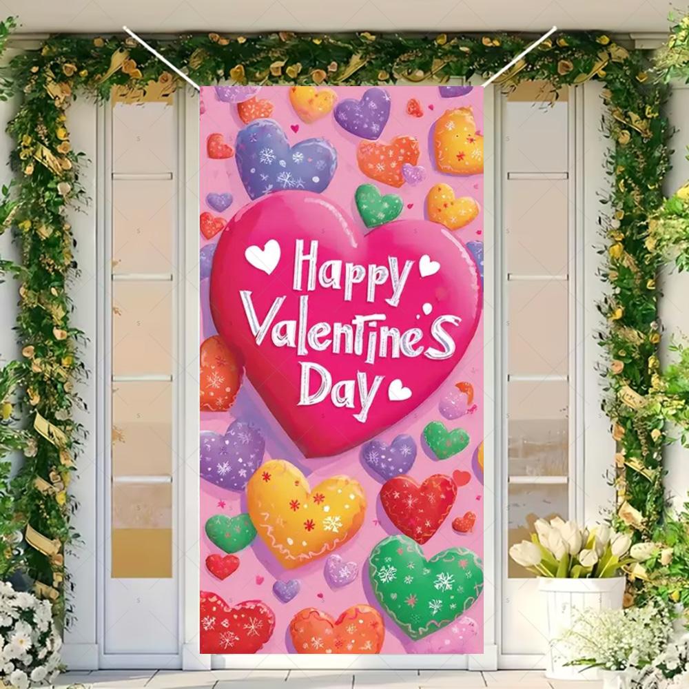 Valentines Day Theme Door Cover Backdrop Supplies Cupid Bear Love Heart Background Balloon Party Decoration Photography Props 120X60CM
Valentines Day Theme Door Cover Backdrop Supplies Cupid Bear Love Heart Background Balloon Party Decoration Photography Props 120X60CM