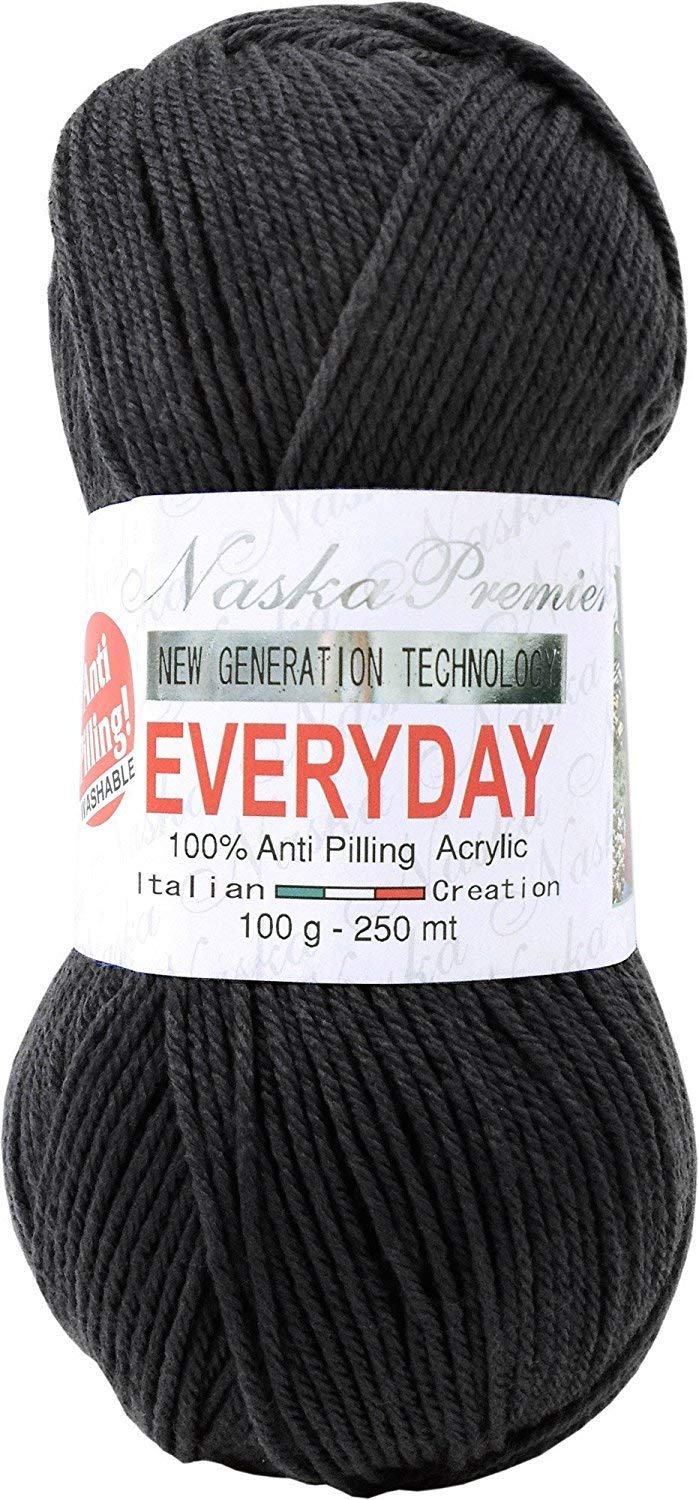 NASKA Yarn Everyday Solid Medium Thick 27 Black 100g 250m 5 balls set Hand-knitted COL. approx. N-53
NASKA Yarn Everyday Solid Medium Thick 27 Black 100g 250m 5 balls set Hand-knitted COL. approx. N-53