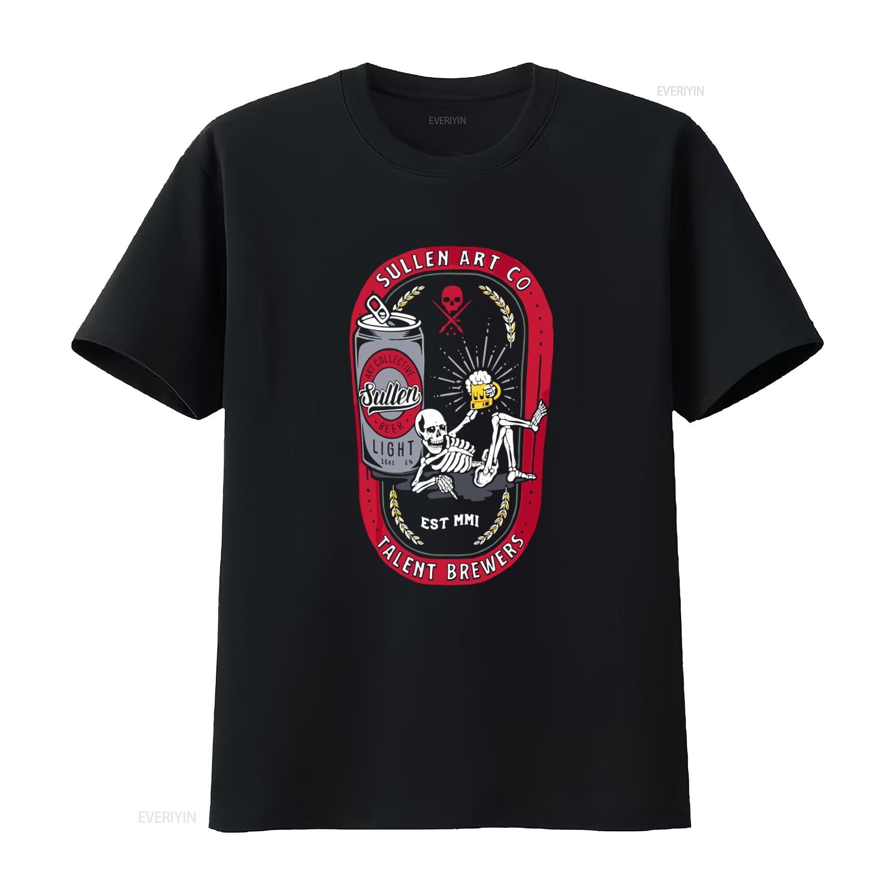 Sullen Mens T Shirt TALENT BREWERS Jet Black Tattoo Skull Beer Design Premium Quality vintage Washed Unisex Soft Breathable 4XL
Sullen Mens T Shirt TALENT BREWERS Jet Black Tattoo Skull Beer Design Premium Quality vintage Washed Unisex Soft Breathable 4XL