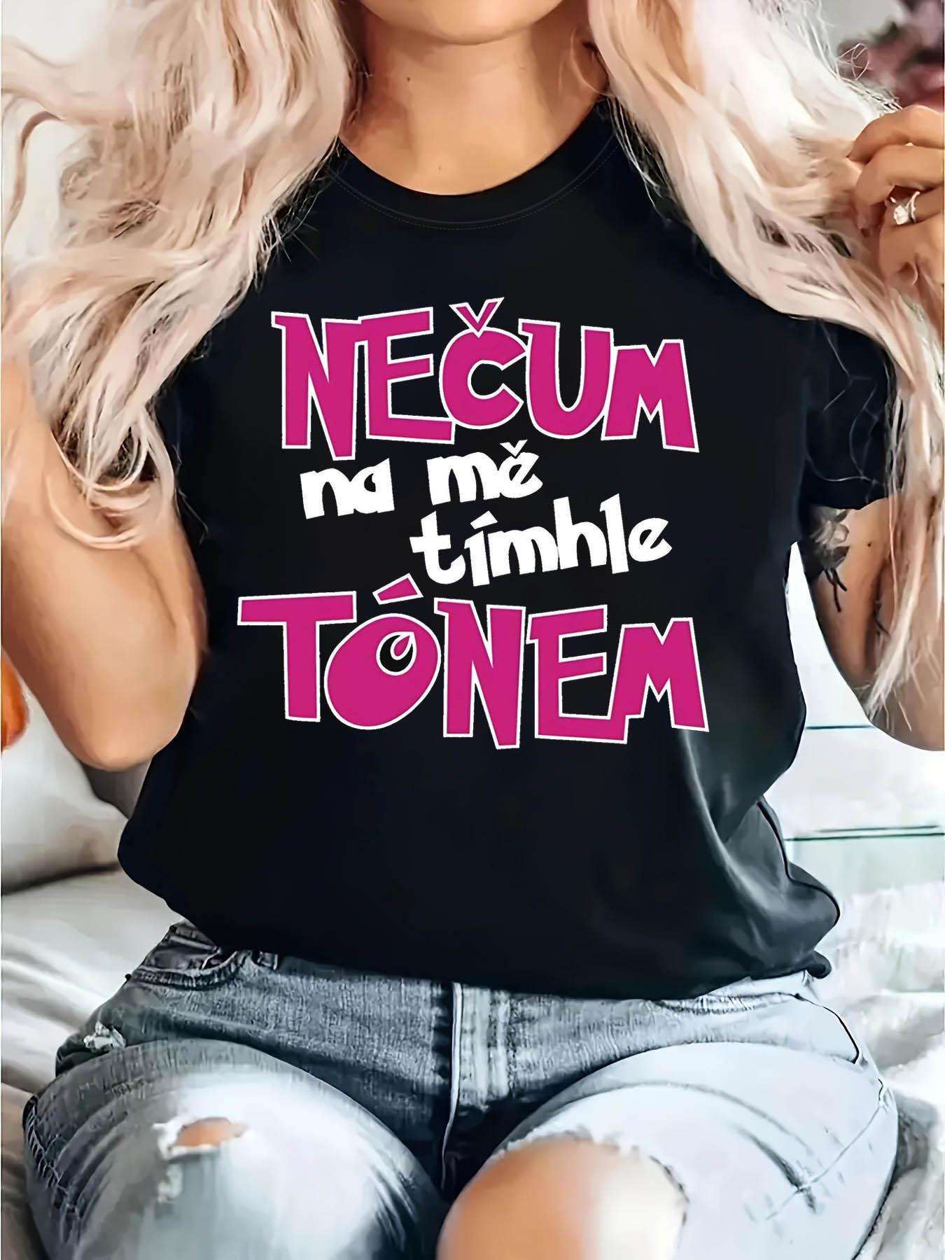 Czech Attitude Letter Print T - Shirt Women s Spring - Summer Short - Sleeve Crew - Neck Casual T - Shirt, Daily Leisure, Holiday Gift 5XL різнокольоровий
Czech Attitude Letter Print T - Shirt Women s Spring - Summer Short - Sleeve Crew - Neck Casual T - Shirt, Daily Leisure, Holiday Gift 5XL різнокольоровий