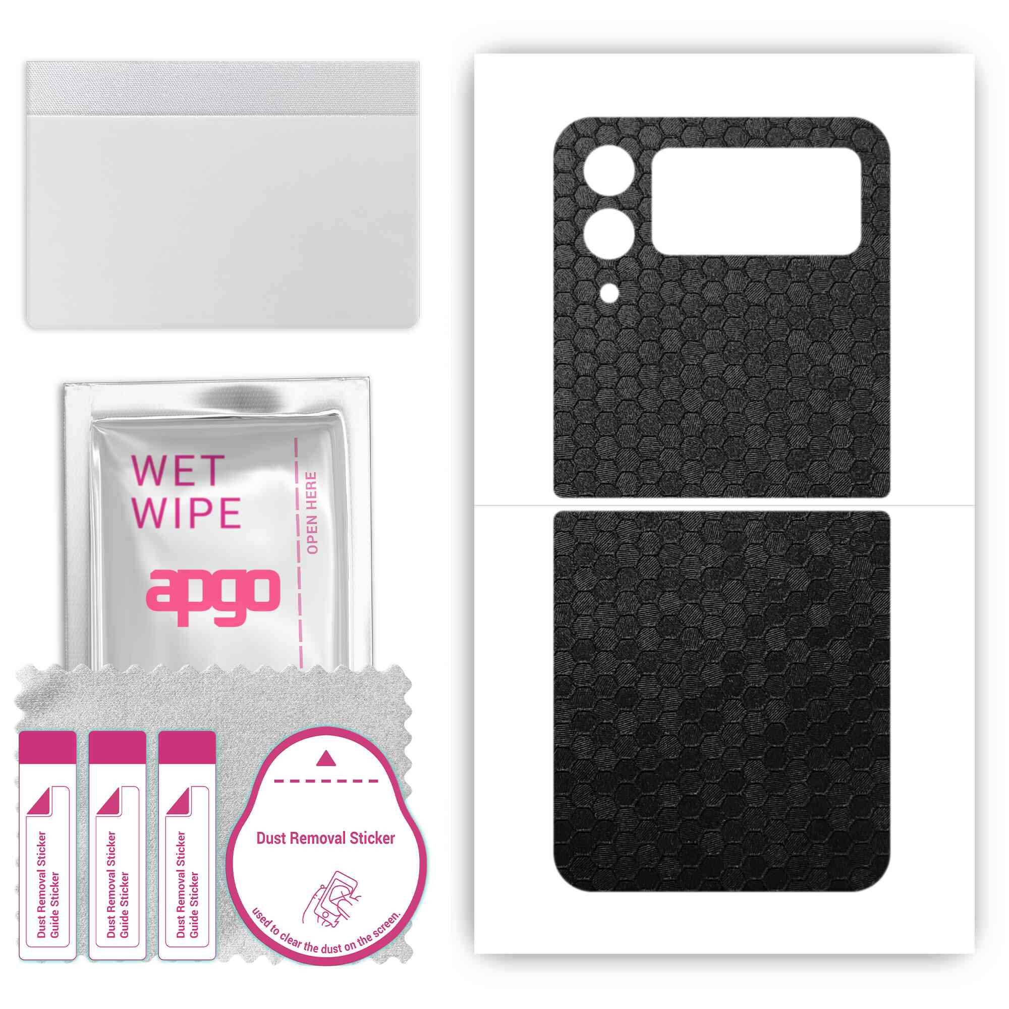 apgo Protective Skin Sticker for the back compatible with Samsung Galaxy Z Flip4, Wrap Film, Foil, Vinyl - Pattern Black Honeycomb
apgo Protective Skin Sticker for the back compatible with Samsung Galaxy Z Flip4, Wrap Film, Foil, Vinyl - Pattern Black Honeycomb