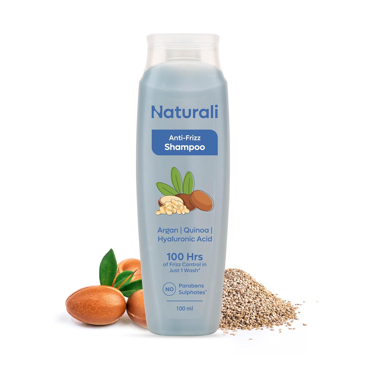 Naturali Moisture Filling Shampoo 100Ml Pack of 1 With Hyaluronic Acid Argan Oil Quinoa Adds Shine & Bounce
Naturali Moisture Filling Shampoo 100Ml Pack of 1 With Hyaluronic Acid Argan Oil Quinoa Adds Shine & Bounce