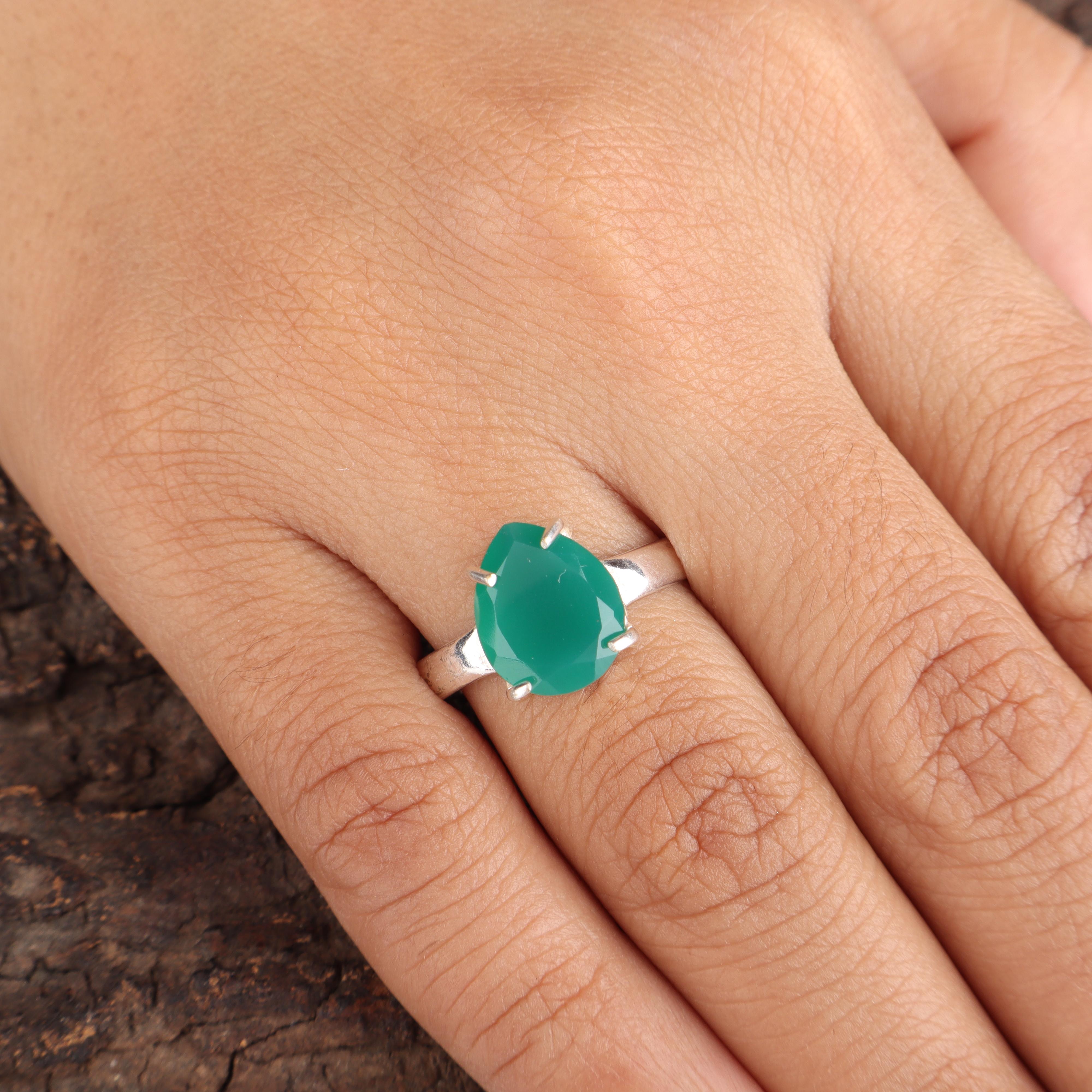 Natural Green Onyx Gemstone 925 Sterling Silver Designer Jewelry Pretty Ring For Wedding Gift RR-81-21 13
Natural Green Onyx Gemstone 925 Sterling Silver Designer Jewelry Pretty Ring For Wedding Gift RR-81-21 13