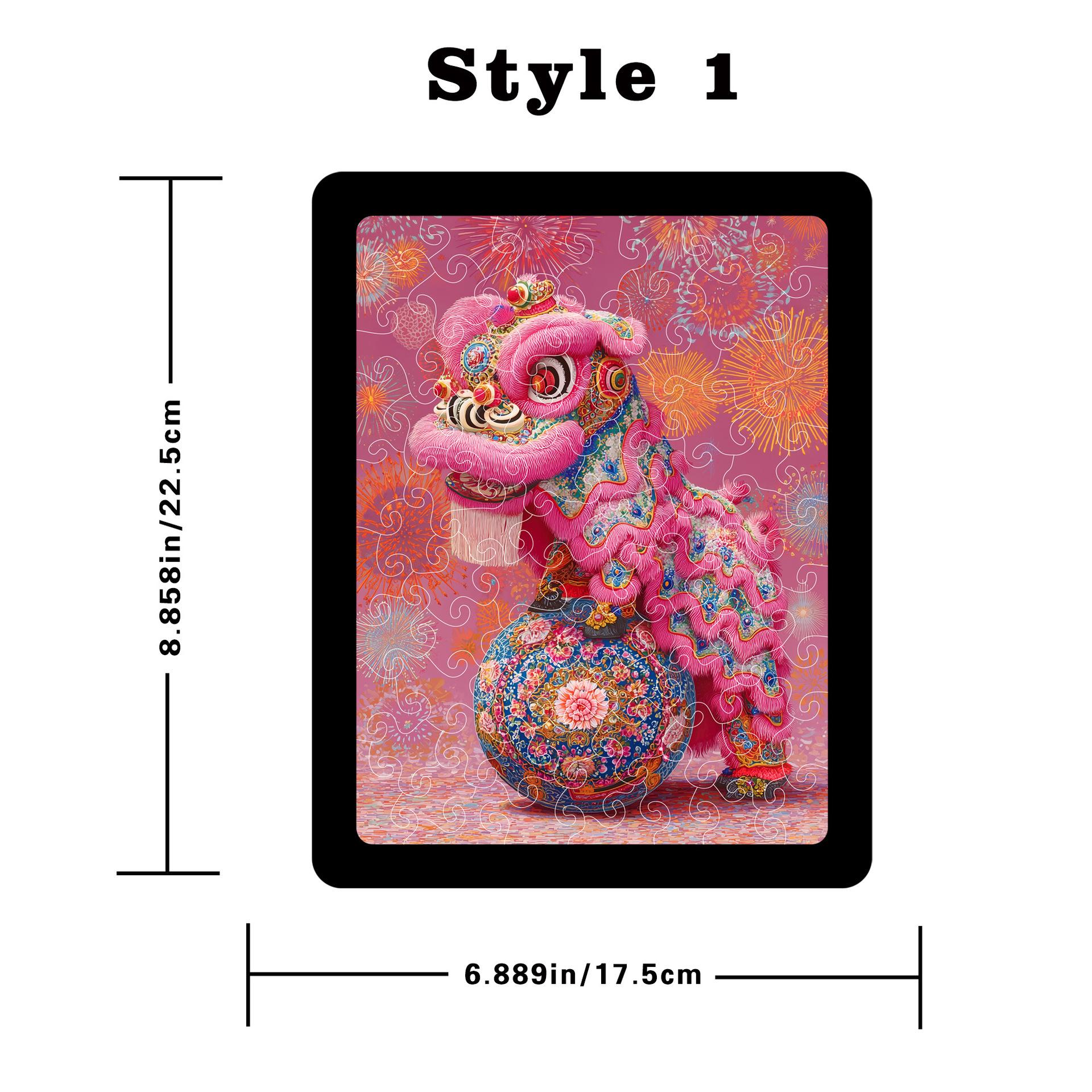 Pink Lion Dance Puzzle Decorative Painting New Chinese Transparent Desktop Ornament Acrylic Puzzle
Pink Lion Dance Puzzle Decorative Painting New Chinese Transparent Desktop Ornament Acrylic Puzzle