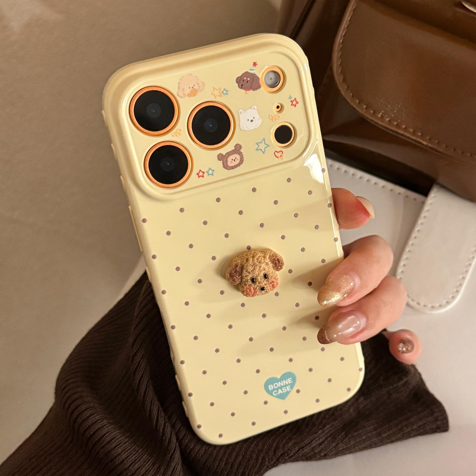 Polka Dots 3D Cartoon Puppy Phone Case For iPhone 17 16 15 14 13 12 Pro Max Candy Colors Shockproof Protective Soft Cover iPhone 12 жовтий
Polka Dots 3D Cartoon Puppy Phone Case For iPhone 17 16 15 14 13 12 Pro Max Candy Colors Shockproof Protective Soft Cover iPhone 12 жовтий