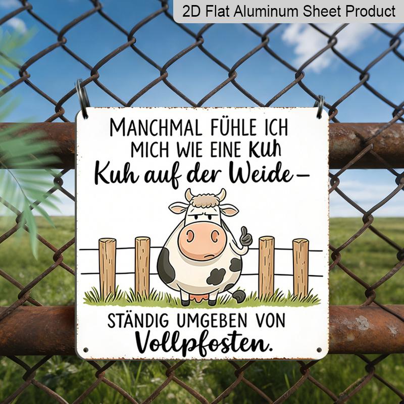2D Flat, 1pc Vintage German Farmhouse Metal Sign - Rustic Aluminum Wall Plaque with German Text & Funny Farm Phrases, Country,, Bar Decor - Humorous 20*20cm
2D Flat, 1pc Vintage German Farmhouse Metal Sign - Rustic Aluminum Wall Plaque with German Text & Funny Farm Phrases, Country,, Bar Decor - Humorous 20*20cm