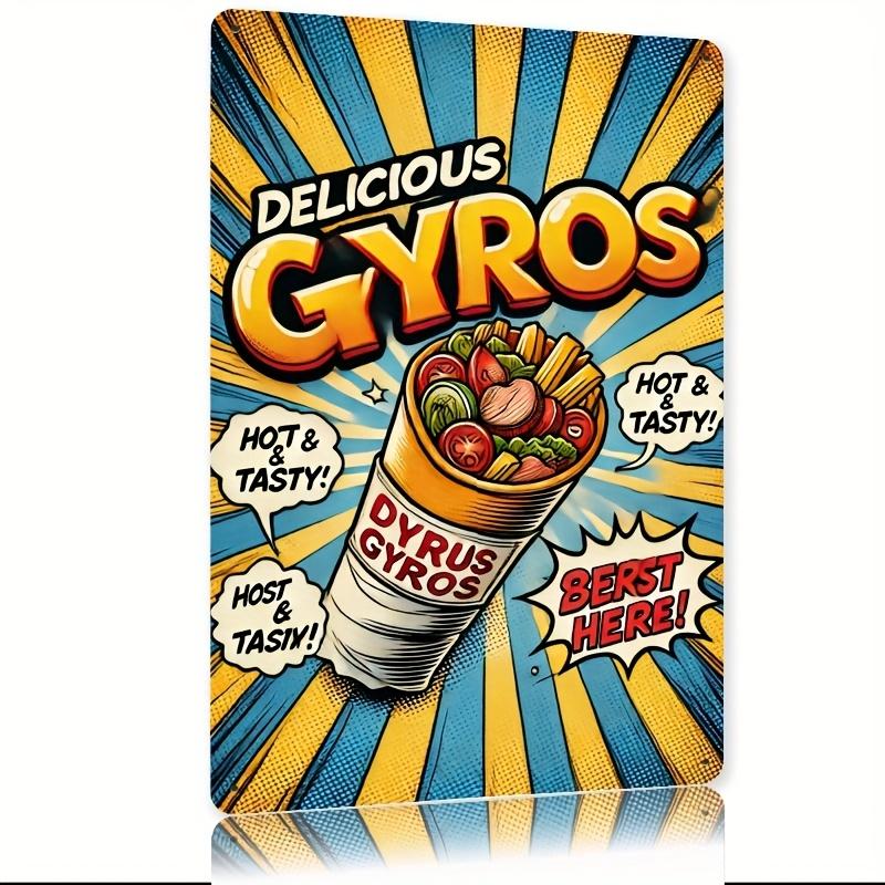 Vintage Greek Gyros Metal Tin Sign Iron Wall Art for Kitchen Dining Room Home Decor Retro Advertisement Style Plaque 20x30cm(7.8x11.8inch)
Vintage Greek Gyros Metal Tin Sign Iron Wall Art for Kitchen Dining Room Home Decor Retro Advertisement Style Plaque 20x30cm(7.8x11.8inch)