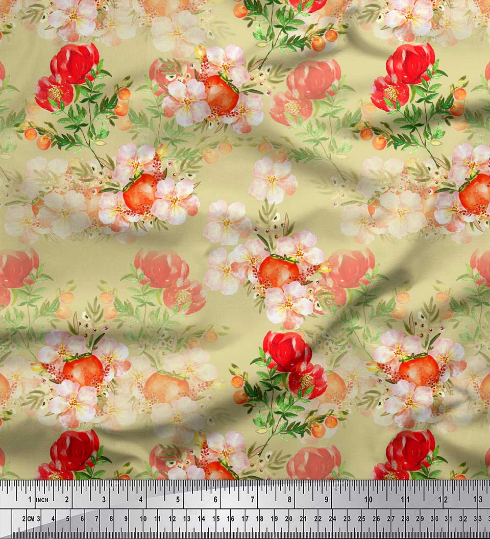 Soimoi Beige Japan Crepe Satin Ткань с цветочным принтом помидоров и пионов на метр 42 дюйма 42 Inch Wide - Japan Crepe Satin бежевый
Soimoi Beige Japan Crepe Satin Ткань с цветочным принтом помидоров и пионов на метр 42 дюйма 42 Inch Wide - Japan Crepe Satin бежевый