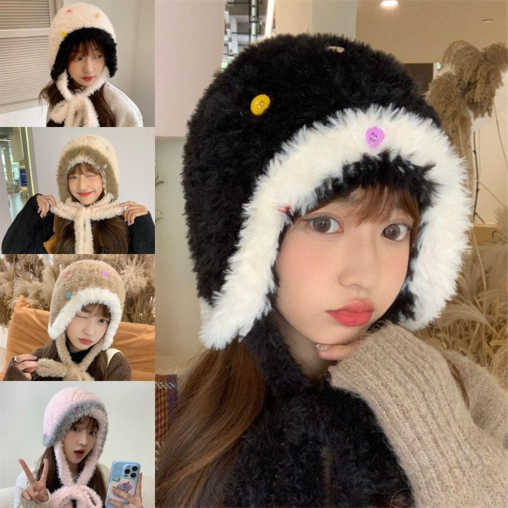 Versatile Knitted Hat Button Pullover Cap Sweet Plush Hat Head світло-коричневого кольору
Versatile Knitted Hat Button Pullover Cap Sweet Plush Hat Head світло-коричневого кольору