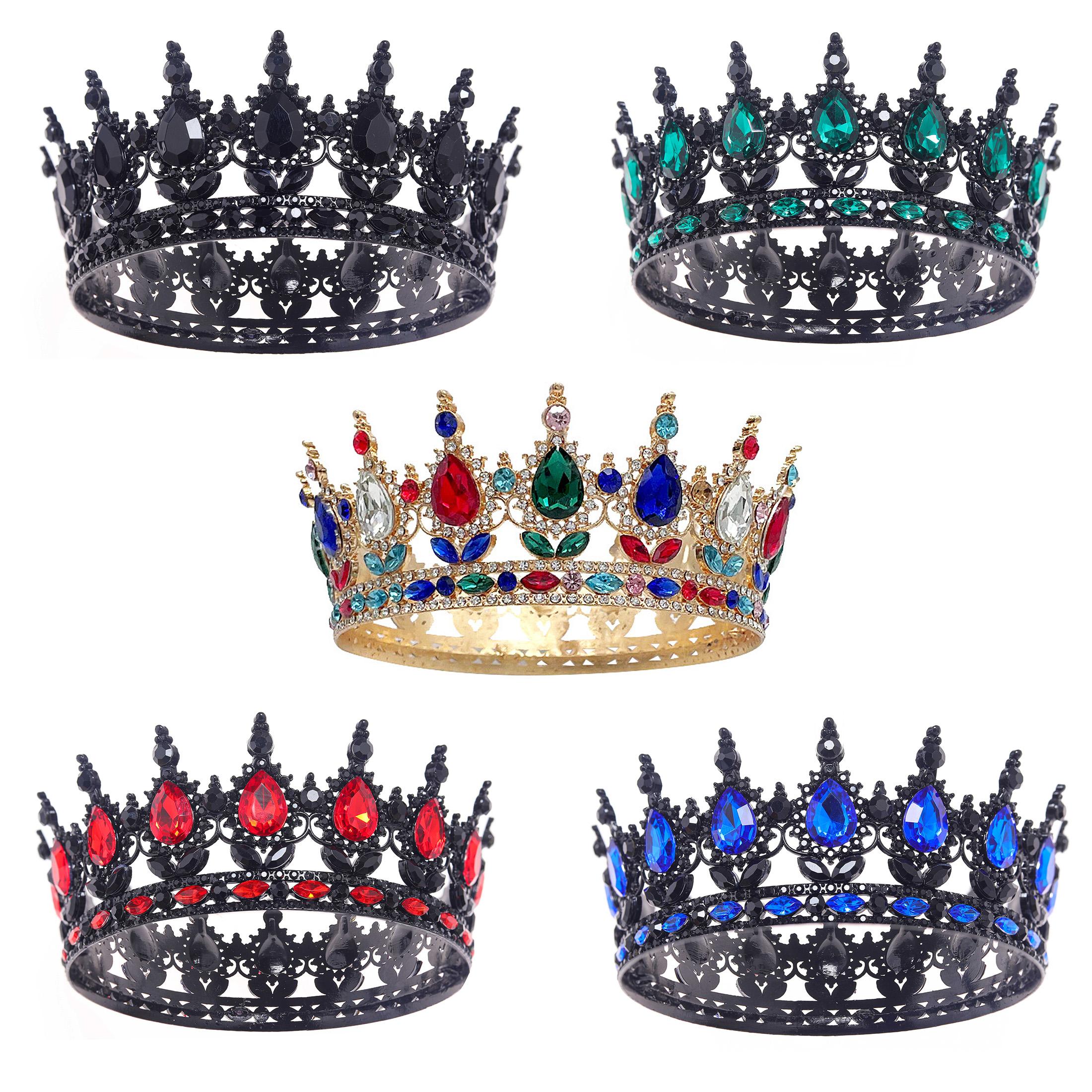 Vintage Baroque Queen King Bride Tiara Crown For Women Headdress Prom Bridal Wedding Tiaras and Crowns Hair Jewelry Accessories
Vintage Baroque Queen King Bride Tiara Crown For Women Headdress Prom Bridal Wedding Tiaras and Crowns Hair Jewelry Accessories