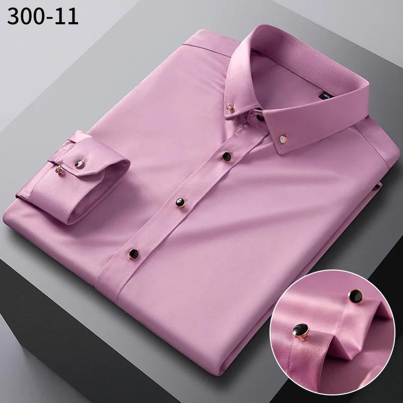 Men s Silk Shirts Long Sleeve Diamond Button New Stretch Silky Business Formal Social No Iron Anti Wrinkle Soft Fashion Clothes 44
Men s Silk Shirts Long Sleeve Diamond Button New Stretch Silky Business Formal Social No Iron Anti Wrinkle Soft Fashion Clothes 44