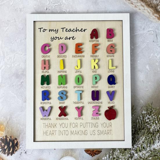 Yousheng Wooden Alphabet Ornament Thank You Gift from Students to Teacher Keepsake Teachers Day Gift for Teacher Appreciation Day Graduation
Yousheng Wooden Alphabet Ornament Thank You Gift from Students to Teacher Keepsake Teachers Day Gift for Teacher Appreciation Day Graduation