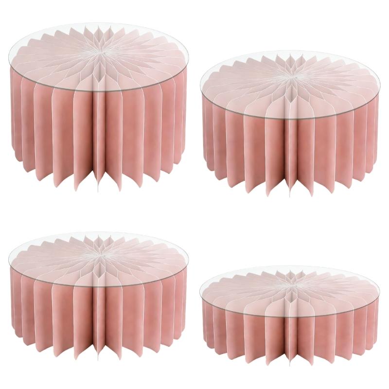 Pack of 4 Recyclable Foldable Dessert Stands Paper Rack for Tiered Confections Display in Event Sturdy and Safe рожевий
Pack of 4 Recyclable Foldable Dessert Stands Paper Rack for Tiered Confections Display in Event Sturdy and Safe рожевий