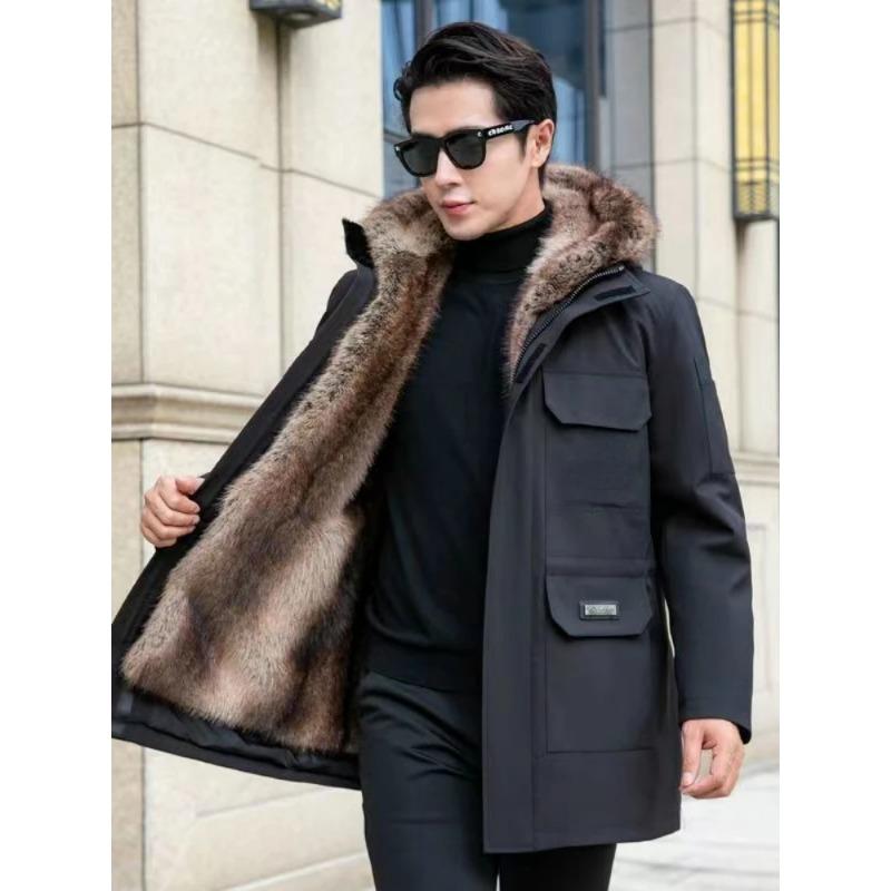 Роскошные брендовые куртки мужские зимние с меховой подкладкой, парки с капюшоном, теплые, толстые, со съемной подкладкой, ветровка, мужская одежда, меховая куртка, новые M(2 чёрный
Роскошные брендовые куртки мужские зимние с меховой подкладкой, парки с капюшоном, теплые, толстые, со съемной подкладкой, ветровка, мужская одежда, меховая куртка, новые M(2 чёрный