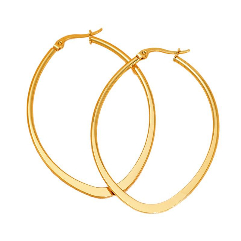 18K Gold Electroplated Titanium Steel Hoop Earrings - Minimalist, Exaggerated, and Stylish Dangle Design for Women 18K золотой
18K Gold Electroplated Titanium Steel Hoop Earrings - Minimalist, Exaggerated, and Stylish Dangle Design for Women 18K золотой